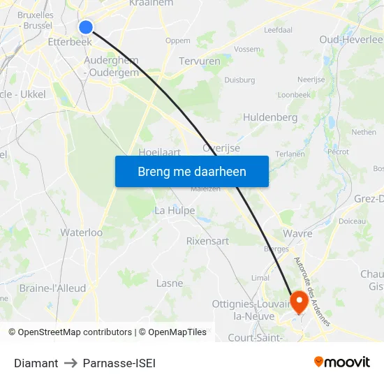 Diamant to Parnasse-ISEI map