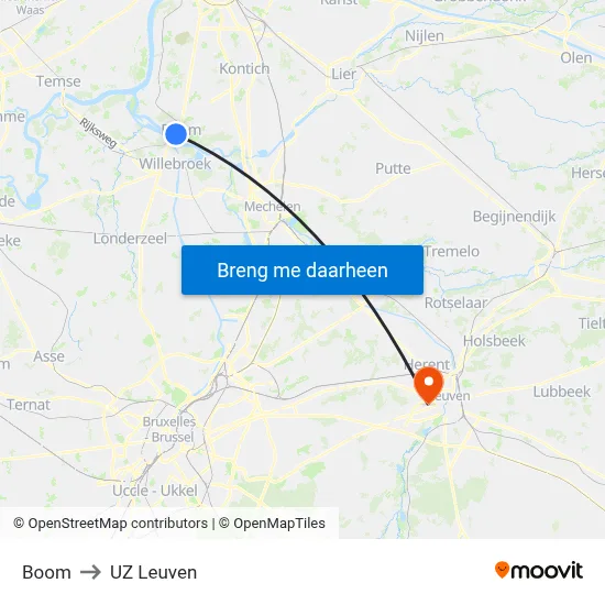 Boom to UZ Leuven map