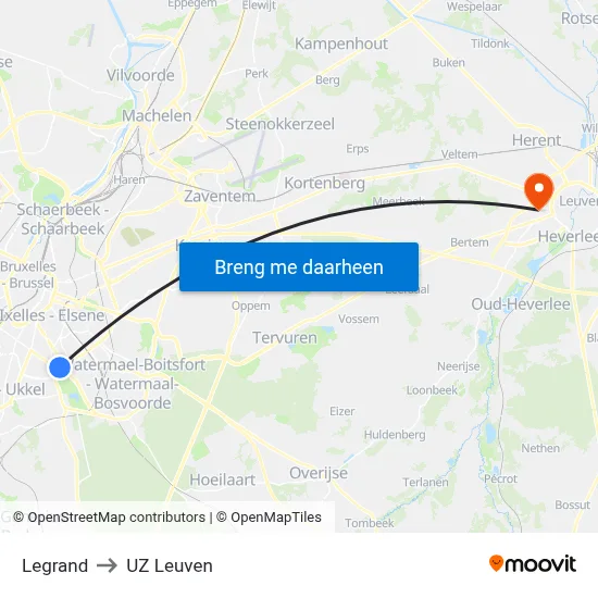 Legrand to UZ Leuven map