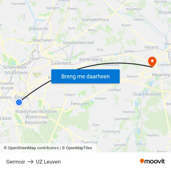 Germoir to UZ Leuven map