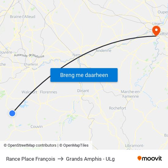 Rance Place François to Grands Amphis - ULg map