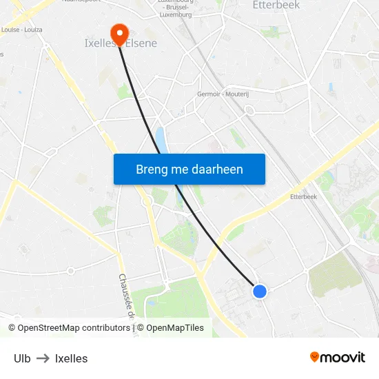 Ulb to Ixelles map