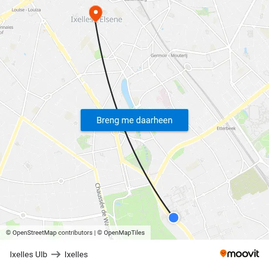 Ixelles Ulb to Ixelles map