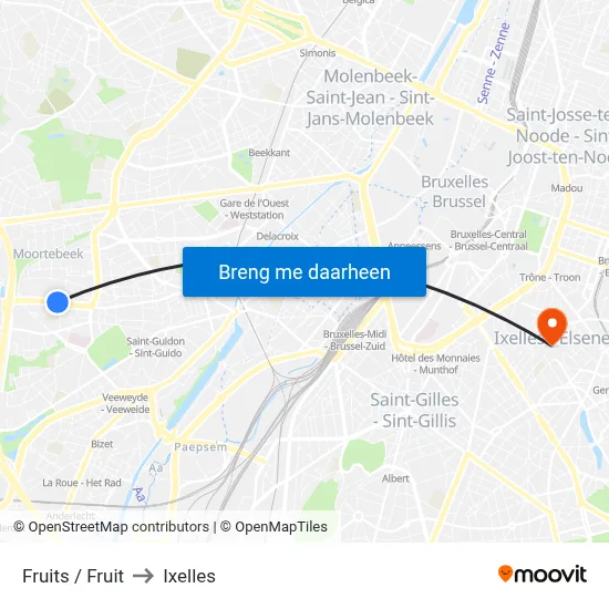 Fruits / Fruit to Ixelles map