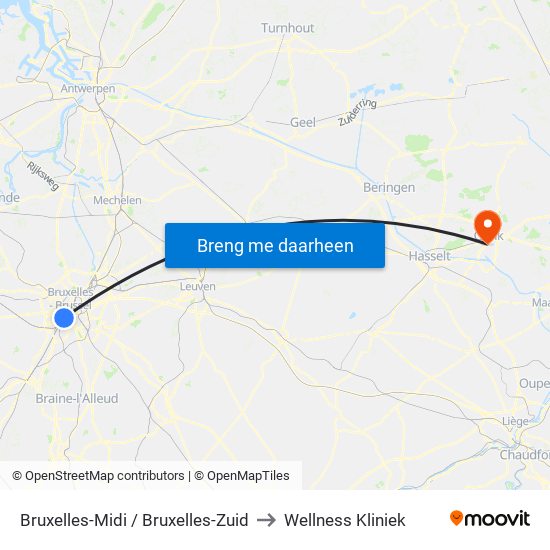 Bruxelles-Midi / Bruxelles-Zuid to Wellness Kliniek map