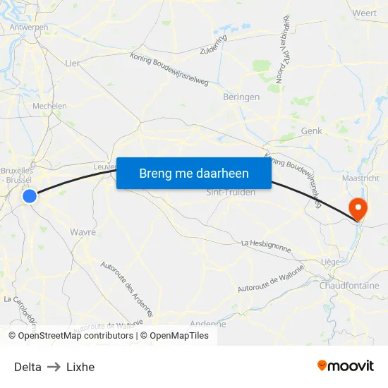 Delta to Lixhe map