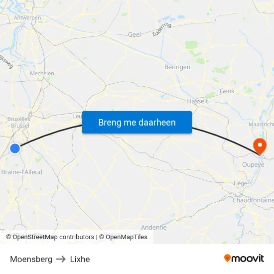 Moensberg to Lixhe map