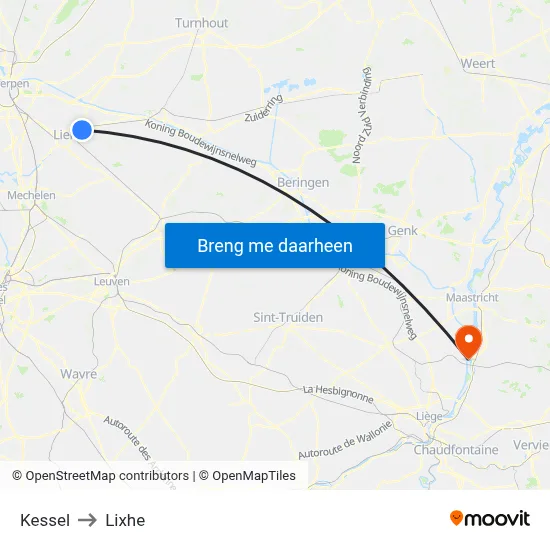 Kessel to Lixhe map