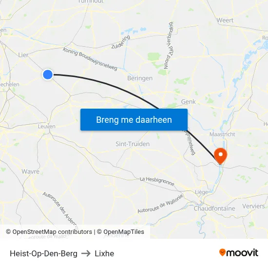 Heist-Op-Den-Berg to Lixhe map