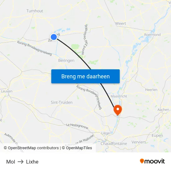 Mol to Lixhe map