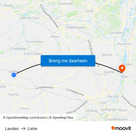 Landen to Lixhe map