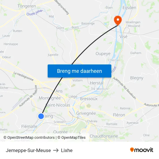 Jemeppe-Sur-Meuse to Lixhe map