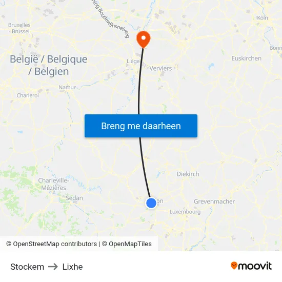 Stockem to Lixhe map