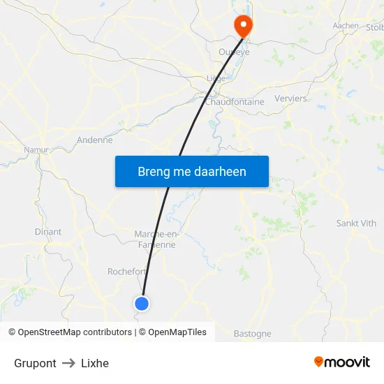 Grupont to Lixhe map