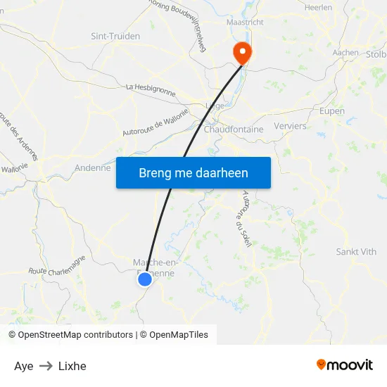 Aye to Lixhe map