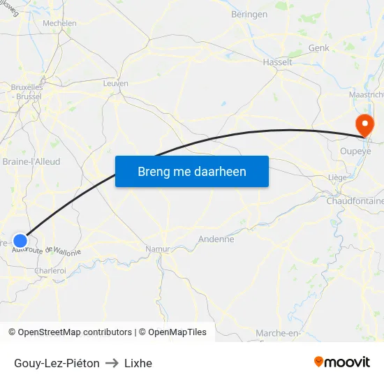 Gouy-Lez-Piéton to Lixhe map