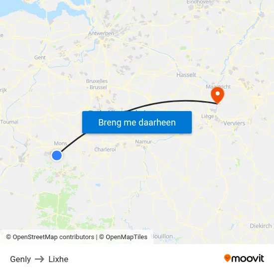 Genly to Lixhe map