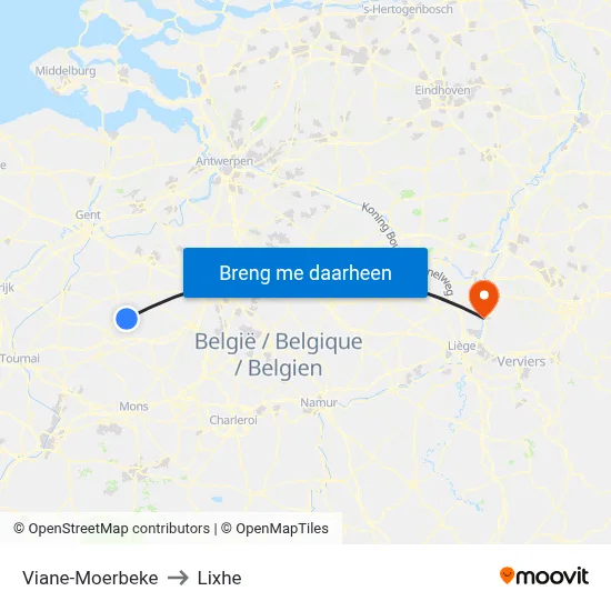 Viane-Moerbeke to Lixhe map