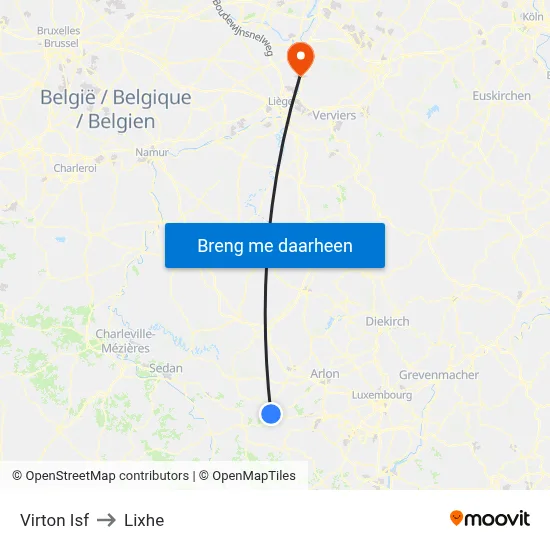 Virton Isf to Lixhe map
