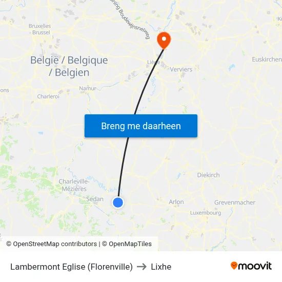 Lambermont Eglise (Florenville) to Lixhe map