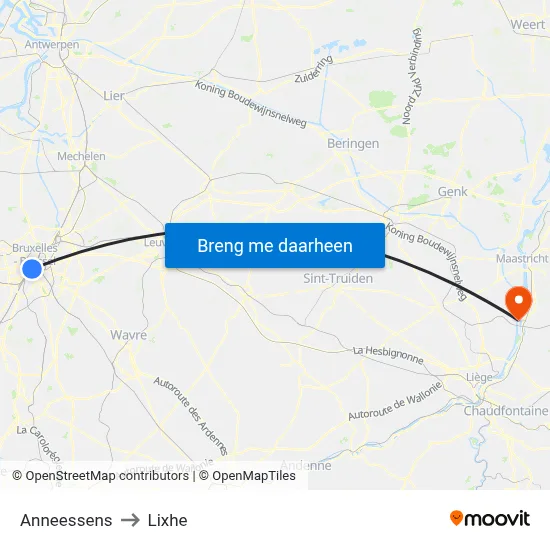 Anneessens to Lixhe map