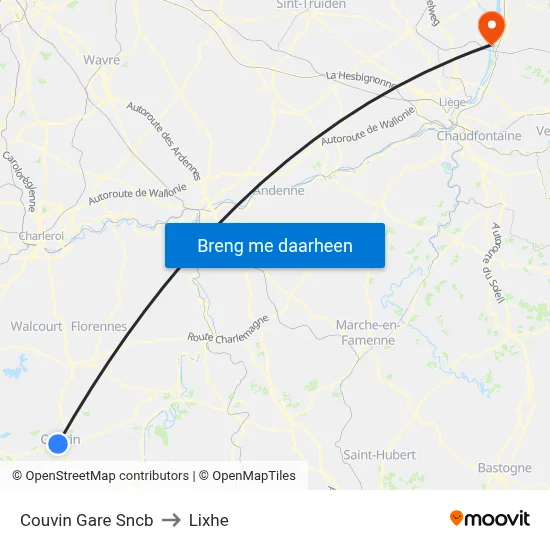 Couvin Gare Sncb to Lixhe map
