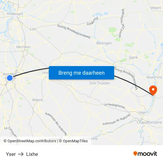 Yser to Lixhe map