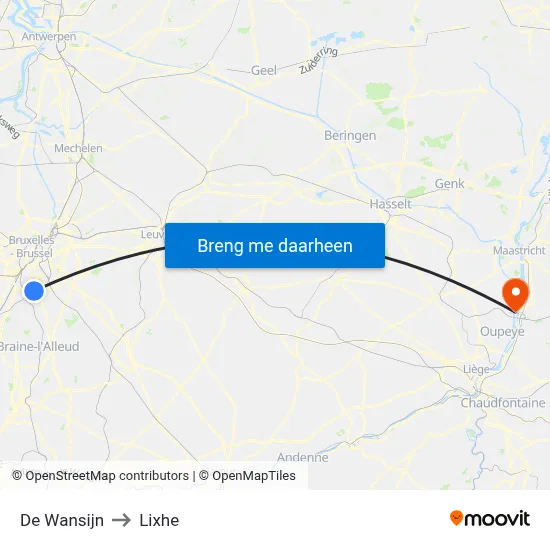 De Wansijn to Lixhe map