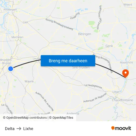 Delta to Lixhe map