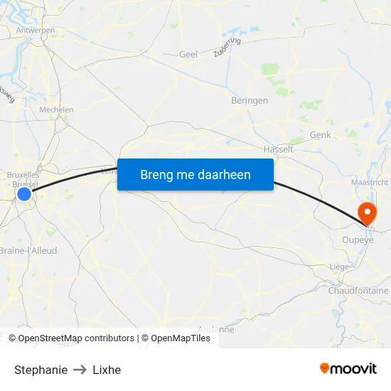 Stephanie to Lixhe map