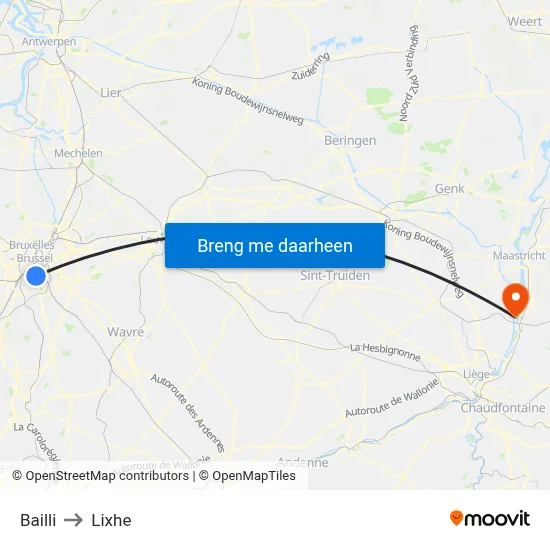 Bailli to Lixhe map