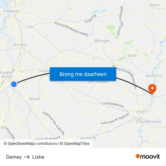Demey to Lixhe map