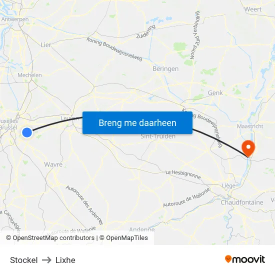 Stockel to Lixhe map