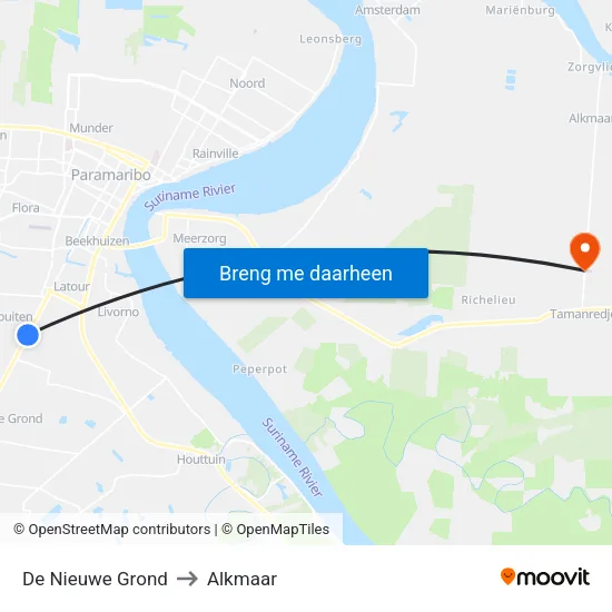 De Nieuwe Grond to Alkmaar map