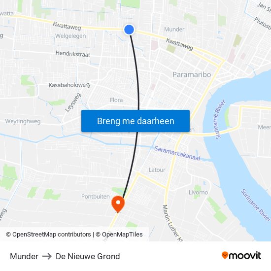 Munder to De Nieuwe Grond map