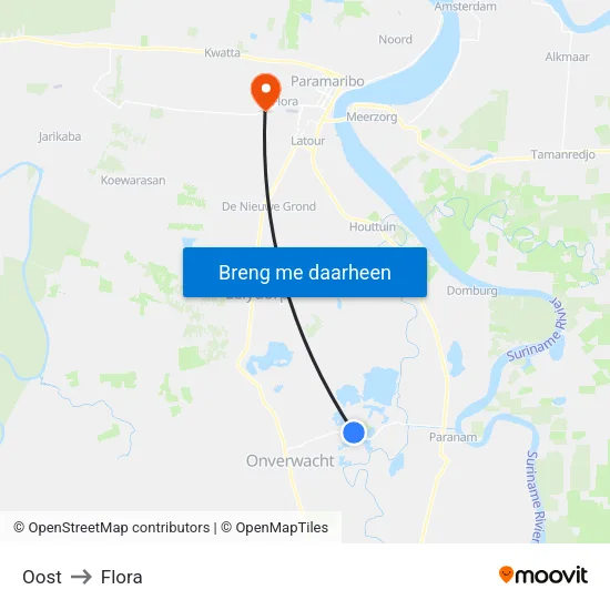 Oost to Flora map