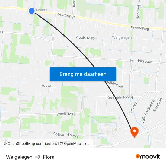 Welgelegen to Flora map