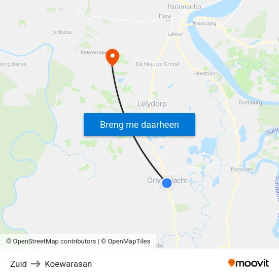 Zuid to Koewarasan map