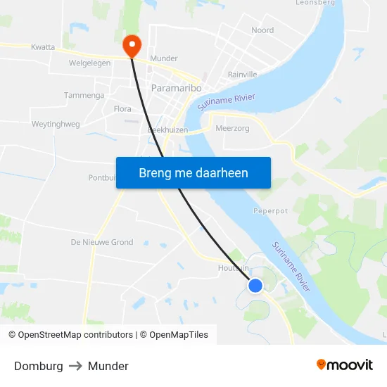 Domburg to Munder map