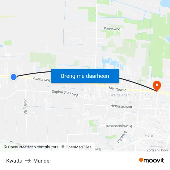 Kwatta to Munder map