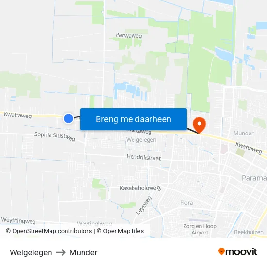 Welgelegen to Munder map