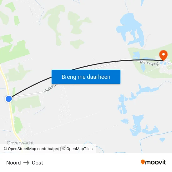Noord to Oost map