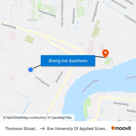Thomson Straat, 1 to Ibw University Of Applied Sciences map