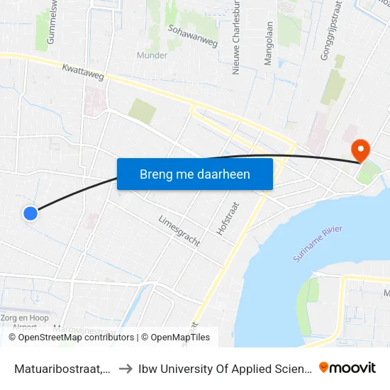 Matuaribostraat, 23 to Ibw University Of Applied Sciences map