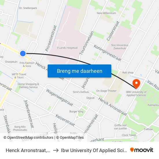 Henck Arronstraat, 102 to Ibw University Of Applied Sciences map