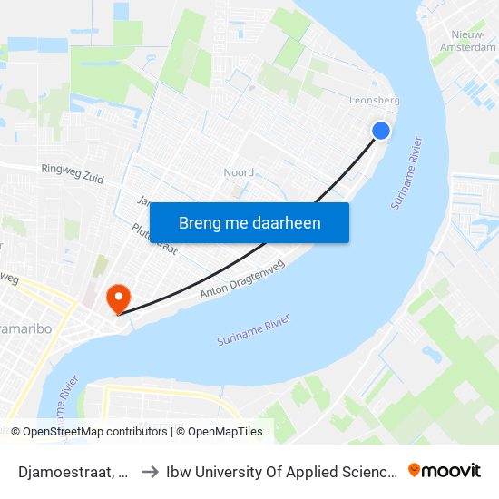 Djamoestraat, 42 to Ibw University Of Applied Sciences map
