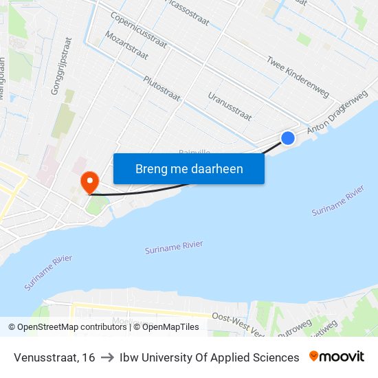 Venusstraat, 16 to Ibw University Of Applied Sciences map