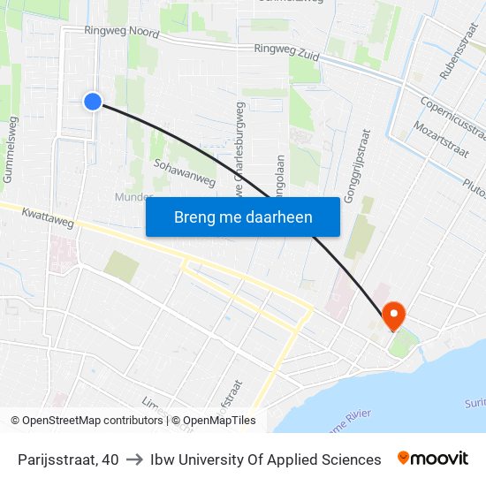 Parijsstraat, 40 to Ibw University Of Applied Sciences map