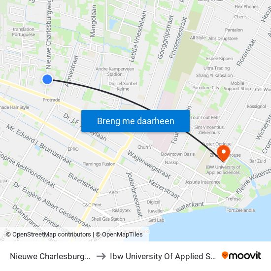 Nieuwe Charlesburgweg, 1 to Ibw University Of Applied Sciences map