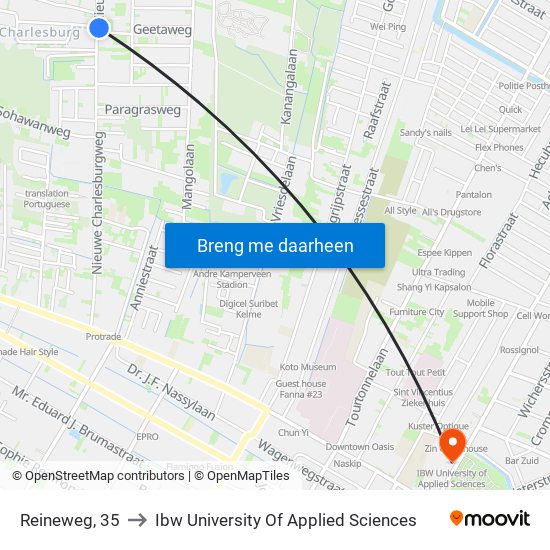 Reineweg, 35 to Ibw University Of Applied Sciences map